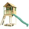Image de AXI Maison de jeu Romy avec bac à sable & toboggan vert | Maison sur pilotis en bois marron & vert pour enfants | Tour de jeu pour le jardin