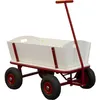 Image de Billy Chariot De Jardin, Bois - Rouge - 94x61x97cm/100 Kilos Max Chariot Pour Jardin, Chariot Jardin 4 Roues Chariot De Plage, Chariot Pour La Plage, Charette De Plage - Sunny