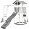 Image de Axi Beach Tower Aire De Jeux Avec Toboggan En Gris, Cadre D'Escalade & Bac À Sable | Grande Maison Enfant Extérieur En Gris & Blanc | Cabane De Jeu