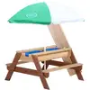 Image de Table De Pique-nique En Bois De Pruche 95x97x48 Cm   Avec Couvercle Et Bacs Amovibles Pour Sable Et Eau   Pour Enfants De 3 À 10 Ans   Axi