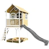 Image de Axi Sarah Maison Enfant Avec Bac À Sable & Toboggan Gris | Aire De Jeux Pour L'Extérieur En Marron & Blanc | Maisonnette / Cabane De Jeu En Bois