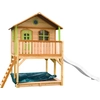 Image de Axi Marc Maison Enfant Avec Bac À Sable & Toboggan Blanc | Aire De Jeux Pour L'Extérieur En Marron & Vert | Maisonnette / Cabane De Jeu En Bois