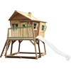 Image de Axi Max Maison Enfant Avec Bac À Sable & Toboggan Blanc | Aire De Jeux Pour L'Extérieur En Marron & Vert | Maisonnette / Cabane De Jeu En Bois