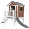 Image de Axi Maison Enfant Beach Lodge Xl En Rouge Avec Toboggan En Gris | Maison De Jeux En Bois Ffc Pour Les Enfants | Maisonnette / Cabane De Jeu Pour Le