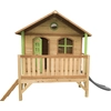 Image de Axi Stef Maison Enfant Avec Toboggan Gris | Aire De Jeux Pour L'Extérieur En Marron & Vert | Maisonnette / Cabane De Jeu En Bois