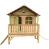 Image de Axi Stef Maison Enfant Avec Toboggan Blanc | Aire De Jeux Pour L'Extérieur En Marron & Vert | Maisonnette / Cabane De Jeu En Bois