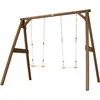 Image de 4-in-1 Sportsfun Marron Cadre 4-in-1 Pour Balançoire, Football, Volley-ball Et Tennis Portique Balançoire Et Buts - Axi