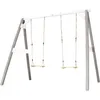 Image de 4-in-1 Sportsfun Gris / Blanc Cadre 4-in-1 Pour Balançoire, Football, Volley-ball Et Tennis Portique Balançoire Et Buts - Axi