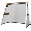 Image de Axi 4-In-1 Sportsfun Blanc / Marron | Cadre 4-In-1 Pour Balançoire, Football, Volley-Ball Et Tennis | Portique Balançoire Et Buts