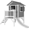 Image de Axi Maison Enfant Beach Lodge Xl En Gris Avec Toboggan En Blanc | Maison De Jeux En Bois Ffc Pour Les Enfants | Maisonnette / Cabane De Jeu Pour Le