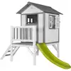 Image de Maison Enfant Beach Lodge Xl En Blanc Avec Toboggan En Vert Clair Maison De Jeux En Bois Ffc Pour Les Enfants Maisonnette / Cabane De Jeu Pour Le Jardin - Axi