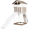 Image de Axi Beach Tower Aire De Jeux Avec Toboggan En Blanc & Bac À Sable | Grande Maison Enfant Extérieur En Marron & Blanc | Cabane De Jeu En Bois