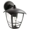 Image de Creek Applique Murale Descendante Extérieure Max.1x60w E27 - 26x18x21 Cm - Ip44 - Noire - Philips