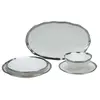 Image de Service de table 25 pièces Bricard porcelaine blanc-argent 33 x 23 x 2,5 cm