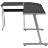 Image de vidaXL Bureau d'angle en L noir