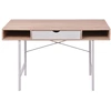 Image de vidaXL Bureau avec 1 tiroir chêne et blanc