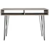 Image de vidaXL Bureau avec 2 compartiments Gris