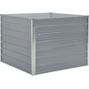 Image de vidaXL Lit surélevé 100 x 100 x 77 cm Acier galvanisé Gris