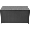 Image de vidaXL Coffre de jardin noir 120x50x60 cm Poly rotin