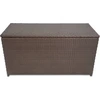 Image de vidaXL Coffre à coussins de jardin brun 120x50x60 cm Poly rotin