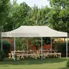 Image de vidaXL Tente pliante Pop-Up 3x6 m blanc crème