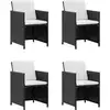 Image de vidaXL Salon de jardin 9 pièces avec coussins Poly rotin noir
