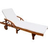 Image de vidaXL Bain de soleil avec coussin en bois massif d'acacia