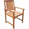 Image de vidaXL Chaises de jardin 2 pcs. Bois massif acacia brun