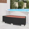 Image de vidaXL Marche d'accès au spa Poly rotin 92×45×25 cm Noir