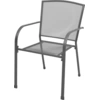 Image de vidaXL Chaises de jardin empilables 2 pcs. acier gris