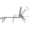 Image de vidaXL Chaise longue Tissu d'acier Réglable