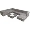 Image de vidaXL Ensemble salon de jardin 8 pièces avec coussins Poly rotin gris