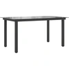 Image de vidaXL Table de jardin noire 150x90x74 cm aluminium et verre