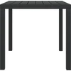 Image de vidaXL Table de jardin noire 80x80x74 cm Aluminium et WPC