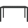 Image de vidaXL Table de jardin noire 150x90x74 cm aluminium et WPC