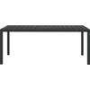 Image de vidaXL Table de jardin noire 185x90x74 cm Aluminium et WPC