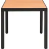 Image de vidaXL Table de jardin brune 80x80x74 cm aluminium et WPC
