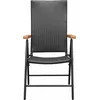 Image de vidaXL Chaises de jardin empilables 2 pcs. Poly rotin noir