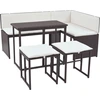 Image de vidaXL Ensemble de canapés de jardin 12 pièces poly rotin brun
