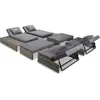Image de vidaXL Ensemble de salon de jardin 5 pièces avec coussins Poly Rattan Gris