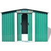 Image de vidaXL Abri de jardin vert métal 257 x 205 x 178 cm