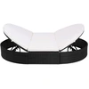 Image de vidaXL Lit lounge d'extérieur avec coussins Poly rotin noir