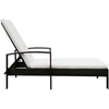 Image de vidaXL Chaise longue avec support Poly rotin brun