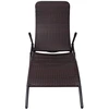 Image de vidaXL Bain de soleil pliable Poly Rattan Brown