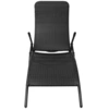 Image de vidaXL Bain de soleil pliable Poly rotin noir
