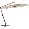 Image de vidaXL Parapluie 350 cm Mât en bois blanc