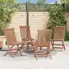 Image de vidaXL Klappbare Gartenstühle 4 Stk. Massivholz Teck