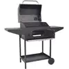 Image de vidaXL Barbecue au charbon de bois Fumoir avec support Noir