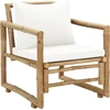 Image de vidaXL Gartenstühle 2 Stk. mit Polstern und Kissen Bambus
