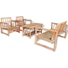 Image de vidaXL Ensemble de salon de jardin 4 pièces avec coussins en bambou